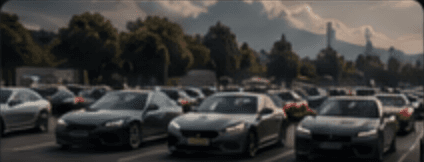 A crew's cars gathered at a meet